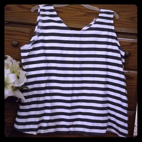 Striped linen style tank top by: Pim+Larkin - Picture 1 of 3